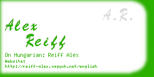 alex reiff business card